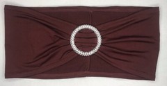 Unbranded Stretch Maroon Chair Sashes w/ Silver Accent Wedding Party Decoration