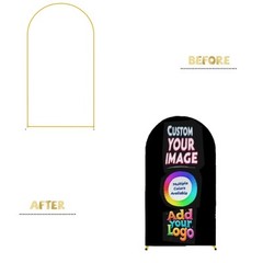 Customizable all-purpose arch stretch polyester backdrop for birthdays, weddings