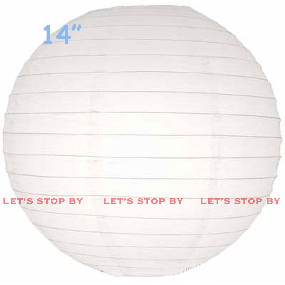 8X White 14″ Paper Chinese Lantern Lamp Shade Wedding Party Decoration Supplies