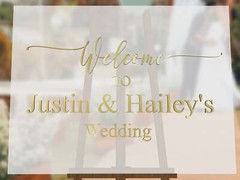 Acrylic 3D Welcome Wedding Horizontal Signage – Style 1