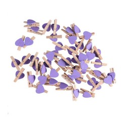 Mini Heart-Shaped Wooden Clips: Photo/Paper/Clothes Pegs for Home Decor