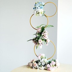 3 ft Metal Hoops Pillar STAND Backdrop Decoration Party Events Home Supplies