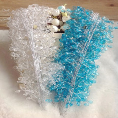 Acrylic Crystal Bead Flower Branch String Bridal Headdress Wedding Props Craft