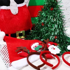 64 Pcs Photo Booth Props Set – Christmas Party Decorations, Hats, Headbands, …
