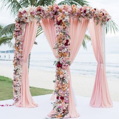 3ft/6ft/10ft Wedding Canopy Chuppah Drape Stand Heavy Duty Square Pipe Frame Kit
