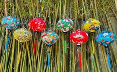 8 pcs Vietnam Bamboo silk lanterns 35cm for wedding decor – outdoor party decor