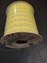 25Yd TwinkleNet Metallic Tulle Mesh Ribbon Net Yellow Silver Corsage Netting