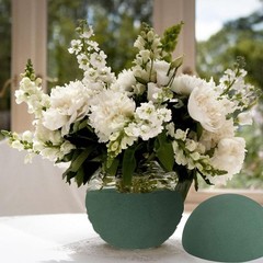STE 4 PCS Round Floral Fo Blos Half Balls, Wet & Dry Green Flower
