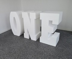Letters 90×40 cm ONE birthday baby counter children’s birthday Perspex panel