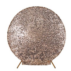 7.5 ft BLUSH Sparkly Big Payette Sequin Backdrop STAND COVER Party Decorations