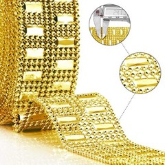 10 Yards Bling Wrap Ribbon Rhinestone Diamond Ribbon Rose Gold Acrylic Wrap Mesh
