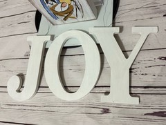 Joy Handmade Wooden Hanging Letters And Christmas Nativity Block Decor