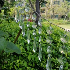 50/100pcs Acrylic Crystal Octagon Bead String Prism Garland Chandelier Hanging