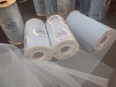 25 Yards Vintage Topper Tulle Net Ribbon Ice Light Blue Wedding Veil Netting 6″