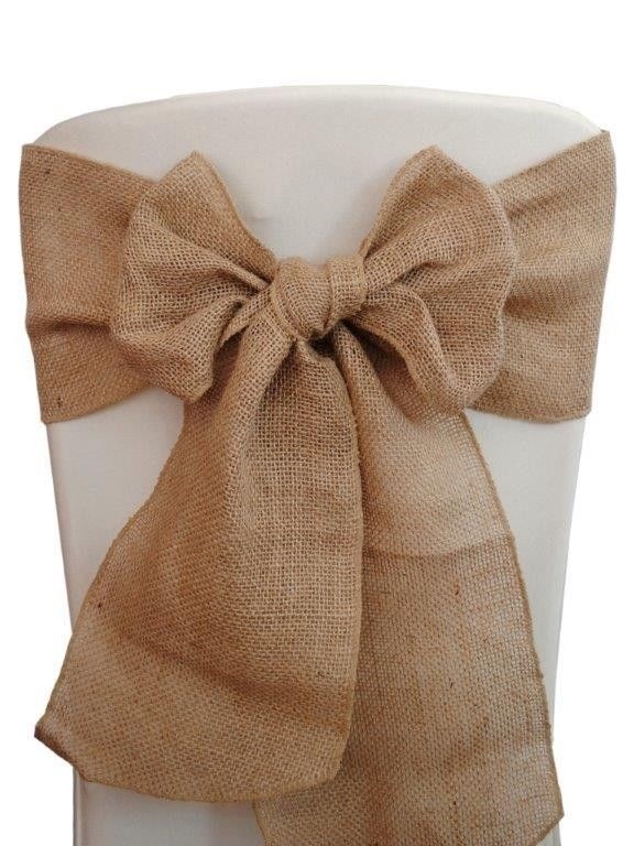 50 Burlap Chair Sashes 6″x108″ Wedding Event Parties Shows 100% Natural Jute