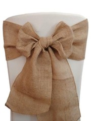 50 Burlap Chair Sashes 6″x108″ Wedding Event Parties Shows 100% Natural Jute