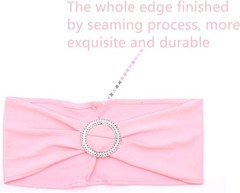 30pcs Spandex Stretch Chair Sashes Bows for Wedding Reception- Universal Elas…
