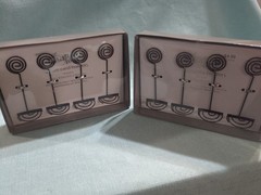 Studio His & Hers Set of 8 Party Place Card Holders Black Wire Table Decoration