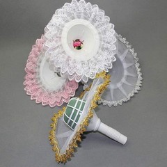 NA 10pcs Lace Bouquet Collar, White Lace DIY Wedding Bridal Bouquet Holder (W…