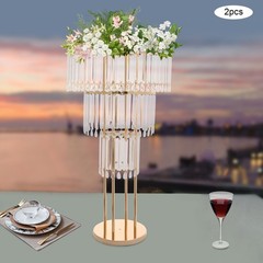 3-Tier Flower Stand for Wedding, Crystal Flower Stand, Weddings Decoration Stand