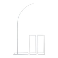 Ballon Stand+2Flower Stands Arch Backdrop Stand for Parties Wedding Flower Stand