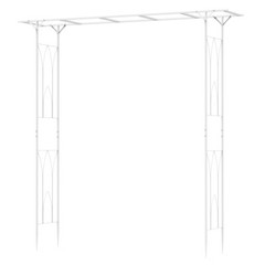81″ Rustproof Metal Garden Arch Wedding Arbour Archway Outdoor Climbing Trellis