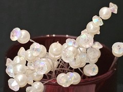 Bridal Pearl Bead Spray for Wedding Craft Decoration Bouquet Embellish