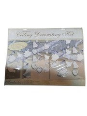 Ultimate Wedding Ceiling Decoration Kit 27 pc Dove Bell Heart Fringe Banners