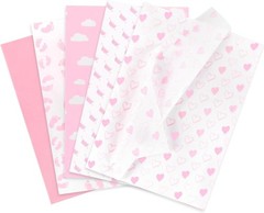 Larcenciel Tissue Paper, 50 Pcs Baby Feet Print Pink Paper for pink