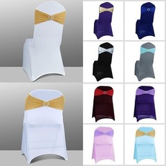 Stretchable Chair Sashes Weddings Banquets Parties Easy Setup Machine Washable