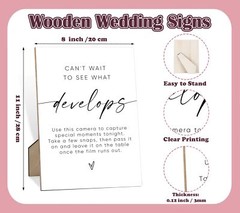 Wooden Sign Wedding Decoration, 8″ x 11″ Modern Tabletop Mount, Love Theme, L…