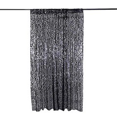BLACK 8×8 ft Big Payette Sequined BACKDROP CURTAIN Wedding Events Decorations