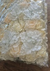 5PCS Artificial Flower Wall Panels Wedding Backdrop 24×16 (Each) Yellow & White