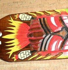 Beach Wedding Tiki Bar Decor, Hand-Painted Vibrant Colors Wood Tiki Paddle
