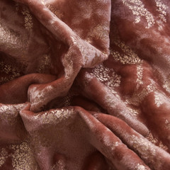 Blush Pink Velvet Curtains with Gold Foil Print, Room Darkening, 2 Panels