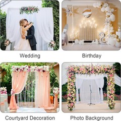 10ft Square Heavy Duty Wedding Arch Backdrop Stand Party Flower Decor Adjustable