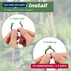 KINGLAKE Plant Support Garden Clips, 200 Pcs Tomato Vine Trellis Clips for Veget