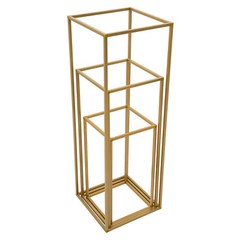 12-Piece Gold Metal Flower Stands – Rectangular Wedding Centerpiece (80/60/40cm)