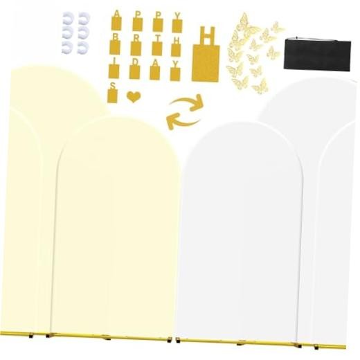 Wedding Arch Covers Stretchy Backdrop(6ft/6.6/7.2ft) Set of 3 7.2FT/6.6FT/6FT
