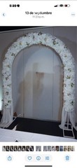 White Gold Floral Wedding Decoration Set Arch Centerpiece Aisle Photo Display