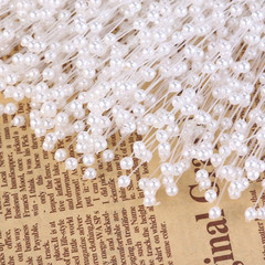 100 Stems Pearl Sticks Beading on Wire Stems for DIY Garland Bridal Wedding Pear
