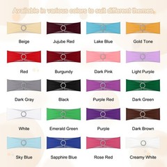 20 Pack Chair Sashes Stretch Chair Cover Band Bows Cover Band Bright Yellow