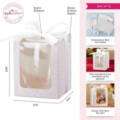 Kate Aspen Silver Shimmer Display/Gift/Favor Box, Wedding/Party Decoration, c…