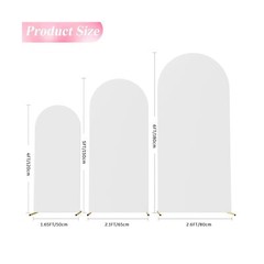 Wokceer Set of 3 Wedding Arch Cover Spandex Fitted Wedding Arch Stand Covers …