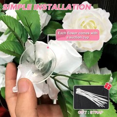 Wedding Car Decorations Kit – Floral Garland & Satin Bows, Elegant Wedding Car D