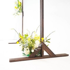 7 ft Dark Brown Square Wood Wedding Arch Backdrop Stand Party Events Decorations