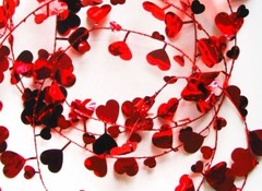 Tib® wire garland red hearts wedding length 270 cm decoration foil hearts *.