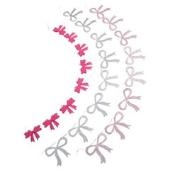 1 Set Durable Mother Day Hanging Bow Garland for Bridal Shower Office Home Decor