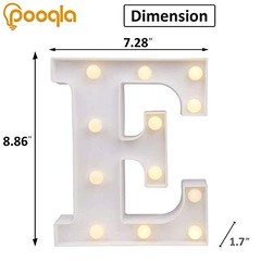 LED Marquee Letter Lights Sign, Light Up Alphabet Letter Letter E Warm White