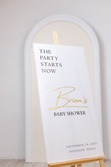 White Baby Shower Welcome Sign – Baby Shower Decor – Custom Acrylic Sign